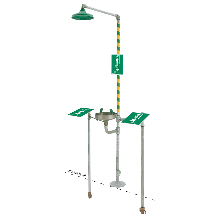 Haws Emergency Freeze Protected Shower and Eyewash - 8300FP