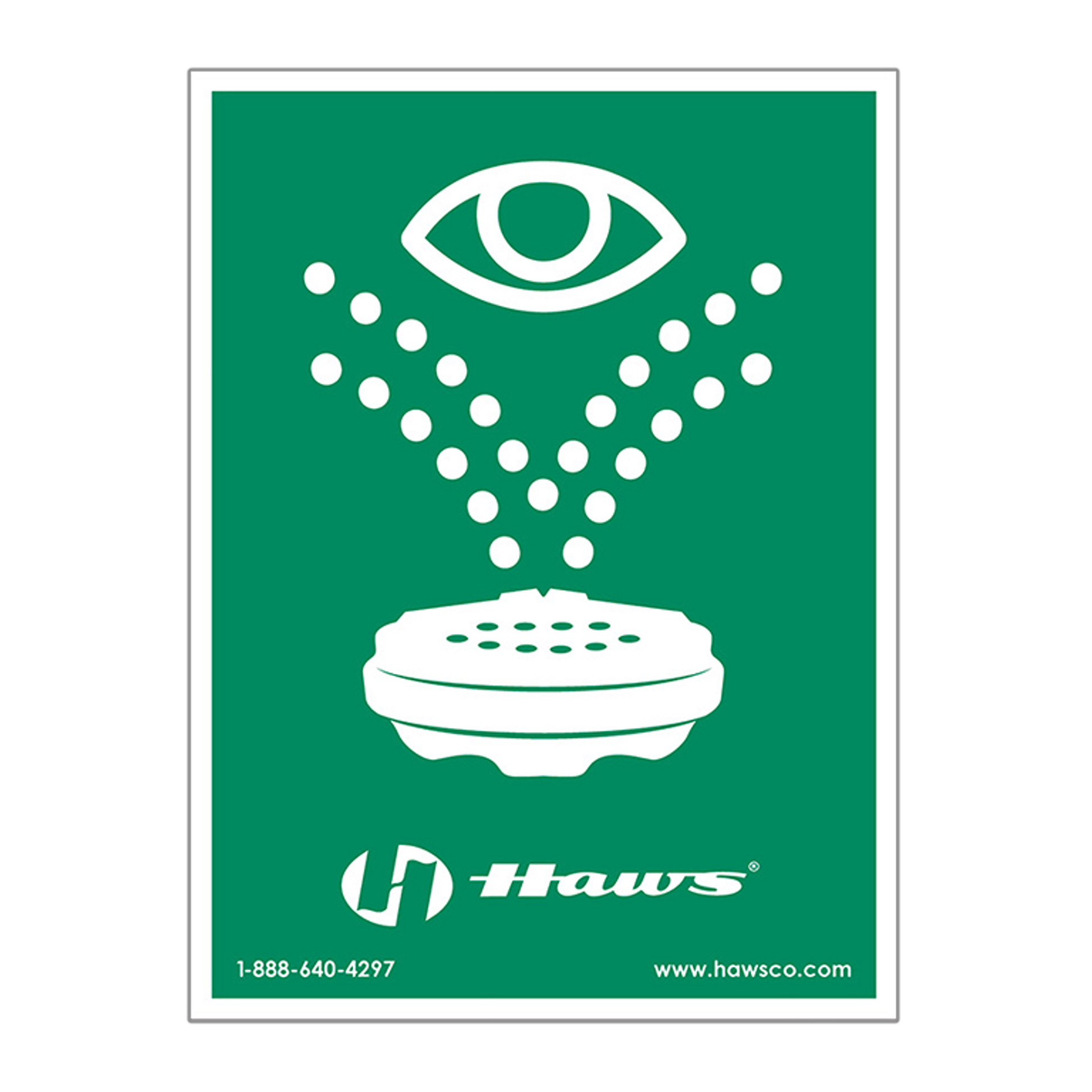 Haws Universal Eyewash Sign - SP175