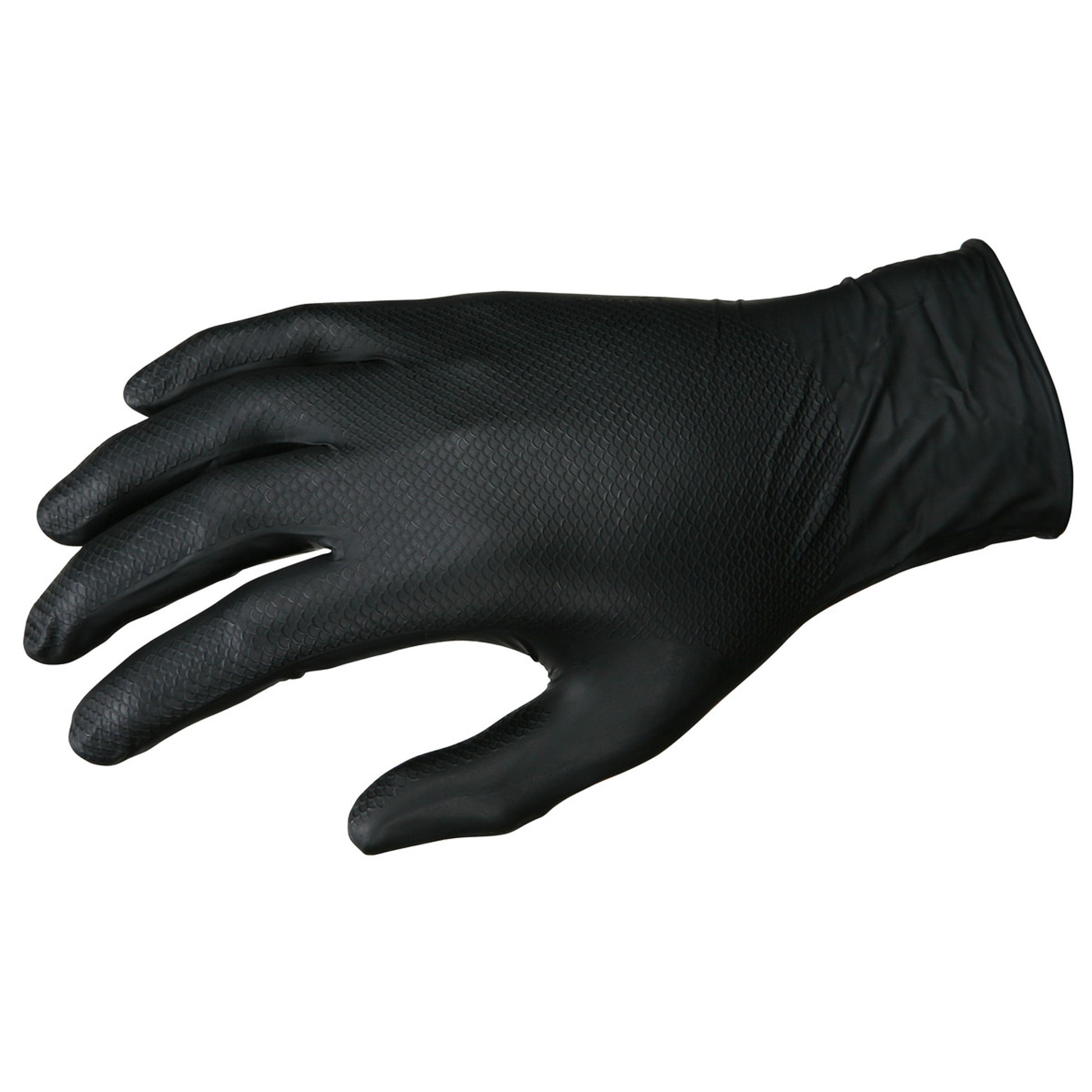 6 mil Black Nitrile MCR NitriShield with Grippaz Technology Gloves - 6016B - 100/Box