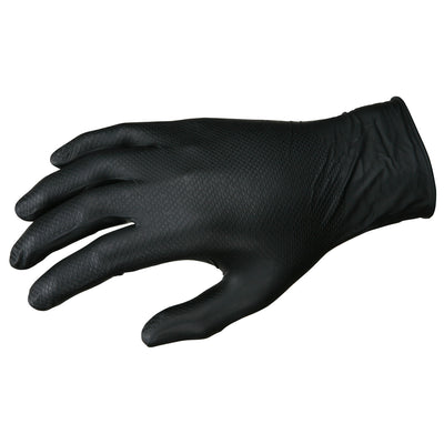 6 mil Black Nitrile MCR NitriShield with Grippaz Technology Gloves - 6016B - 100/Box