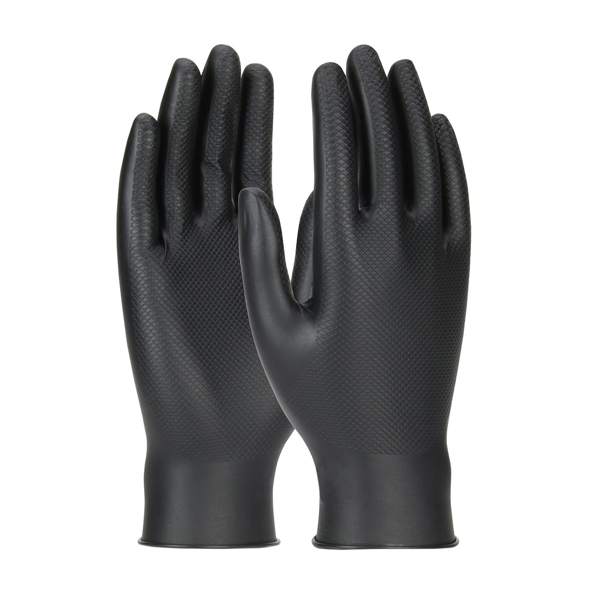 6 mil Black Nitrile PIP Grippaz Skins Gloves - 67-246 - 50/Box