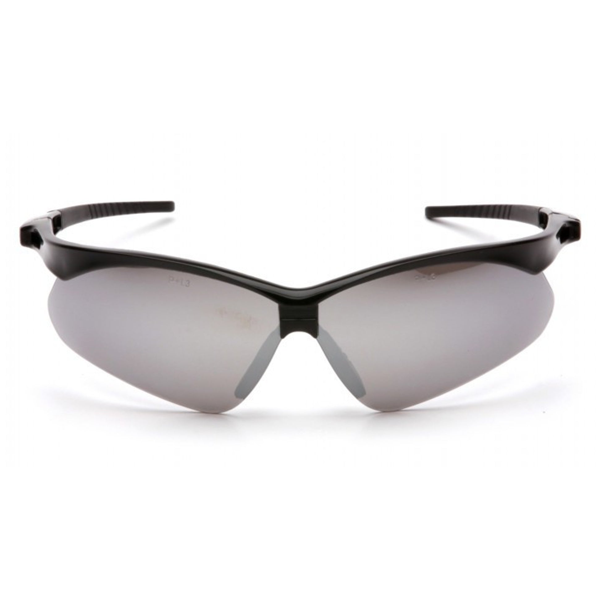 Pyramex PMXTREME Black Frame/Silver Mirror Lens With Black Cord Safety Eyewear