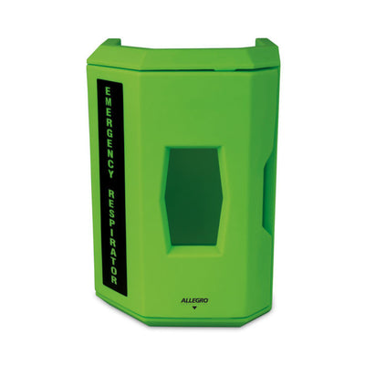 Alllegro Hi-Viz Green Heavy Duty Emergency Respirator Wall Case - 4550