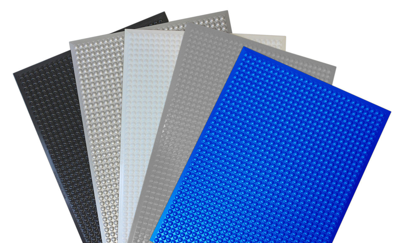 Ergomat Infinity Bubble Silver ESD Anti-Fatigue Mat - 4'x11'