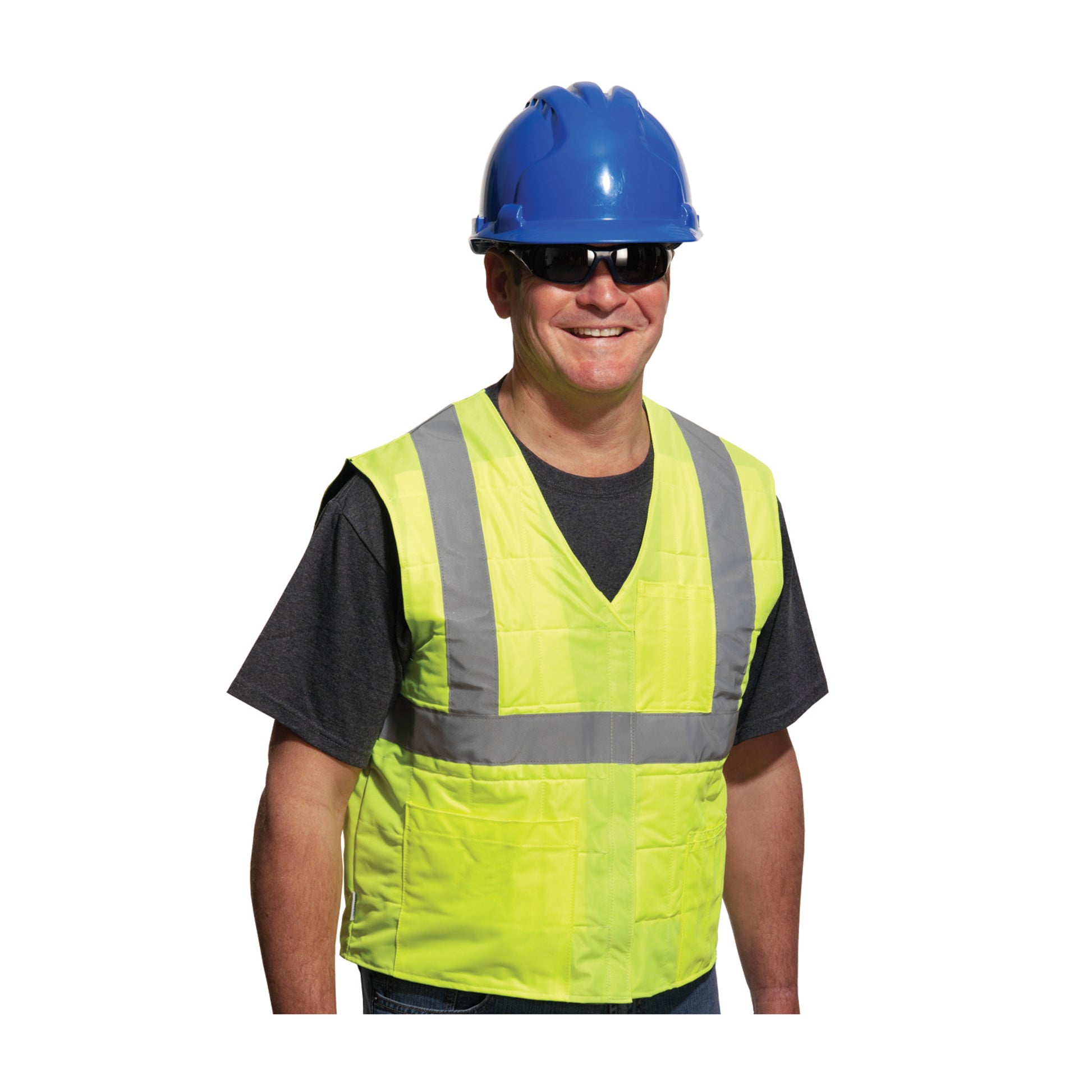 EZ-Cool Evaporative Cooling ANSI Type R Class 2 Vest - Hi-Vis Yellow - 1/EA - 390-EZ202