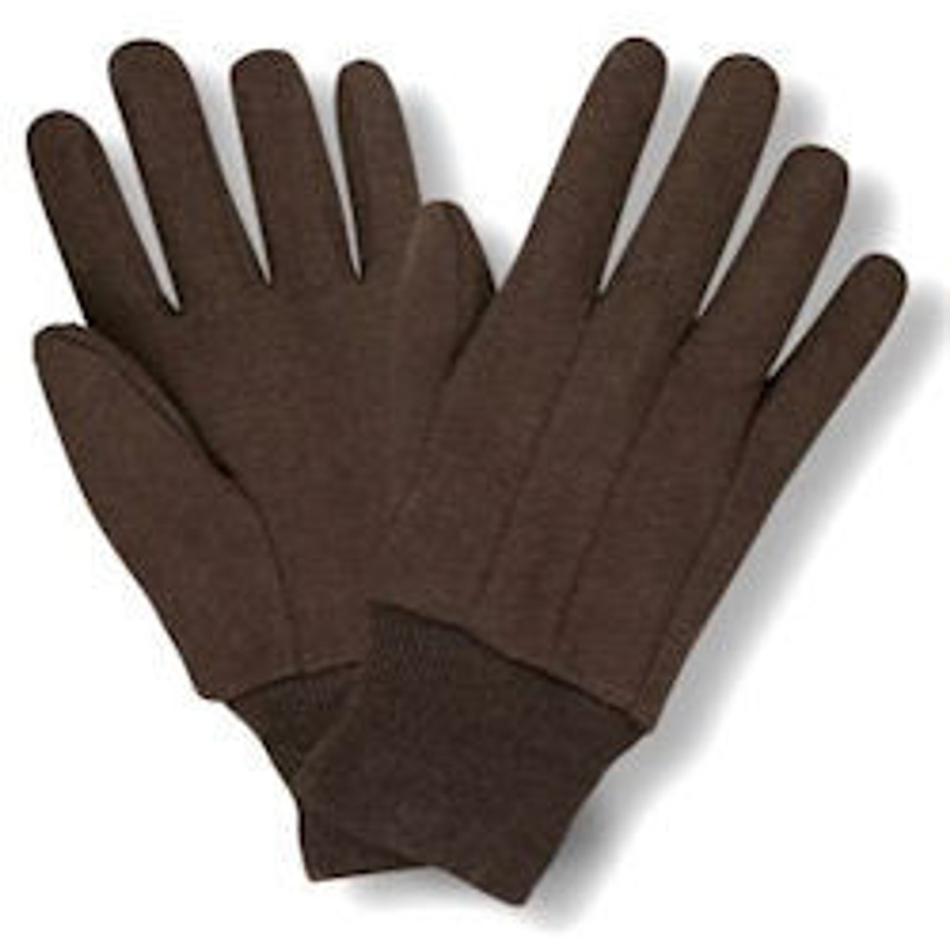 Brown Jersey Gloves - 12/PR
