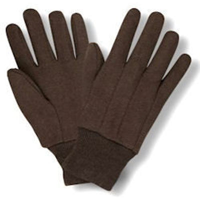 Brown Jersey Gloves - 12/PR