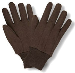 Brown Jersey Gloves - 12/PR