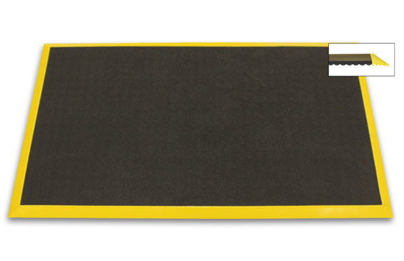 Ergomat Bubble Down with 2" Yellow Bevels Anti-Fatigue Mat - 4'x6'