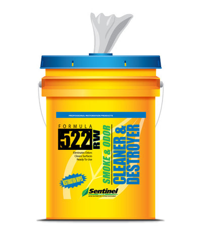 Sentinel 522RW Smoke & Odor Restoration Cleaning Wipes - 5 Gallon Pail