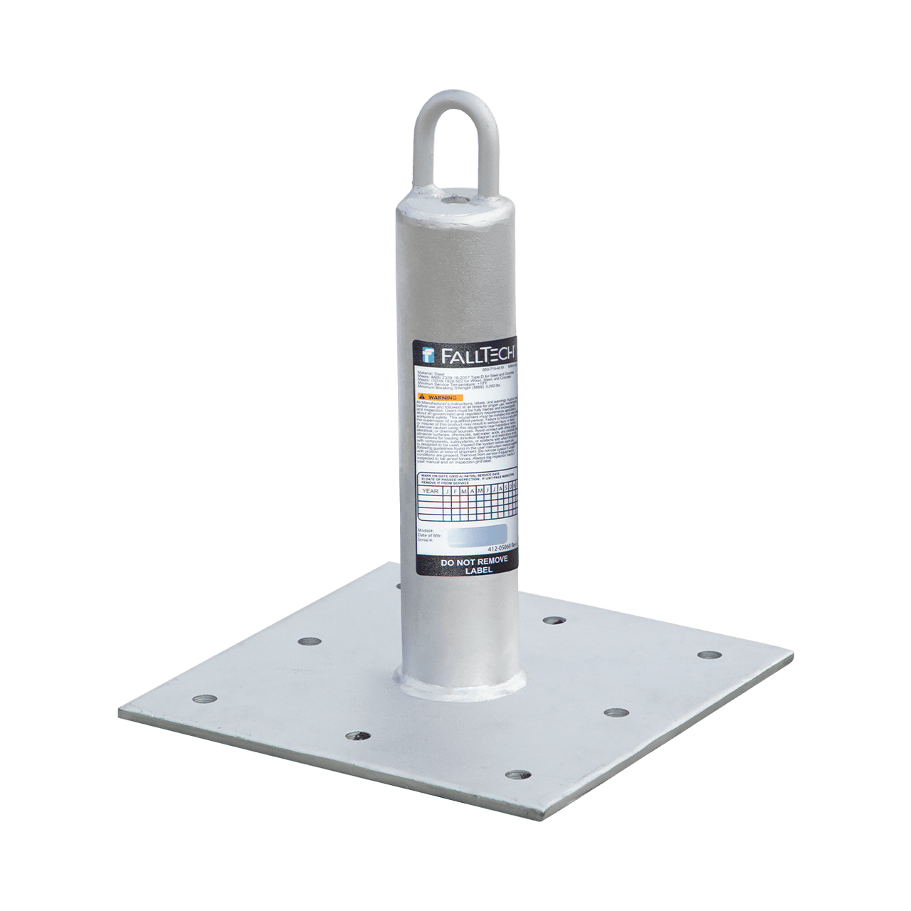 FallTech 18" Post Anchor with Welded-eye for Concrete and Steel - 78218CSWE
