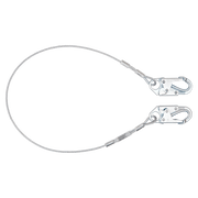 FallTech 8' Coated Cable Restraint Lanyard Fixed-length with Steel Snap Hooks - 830708
