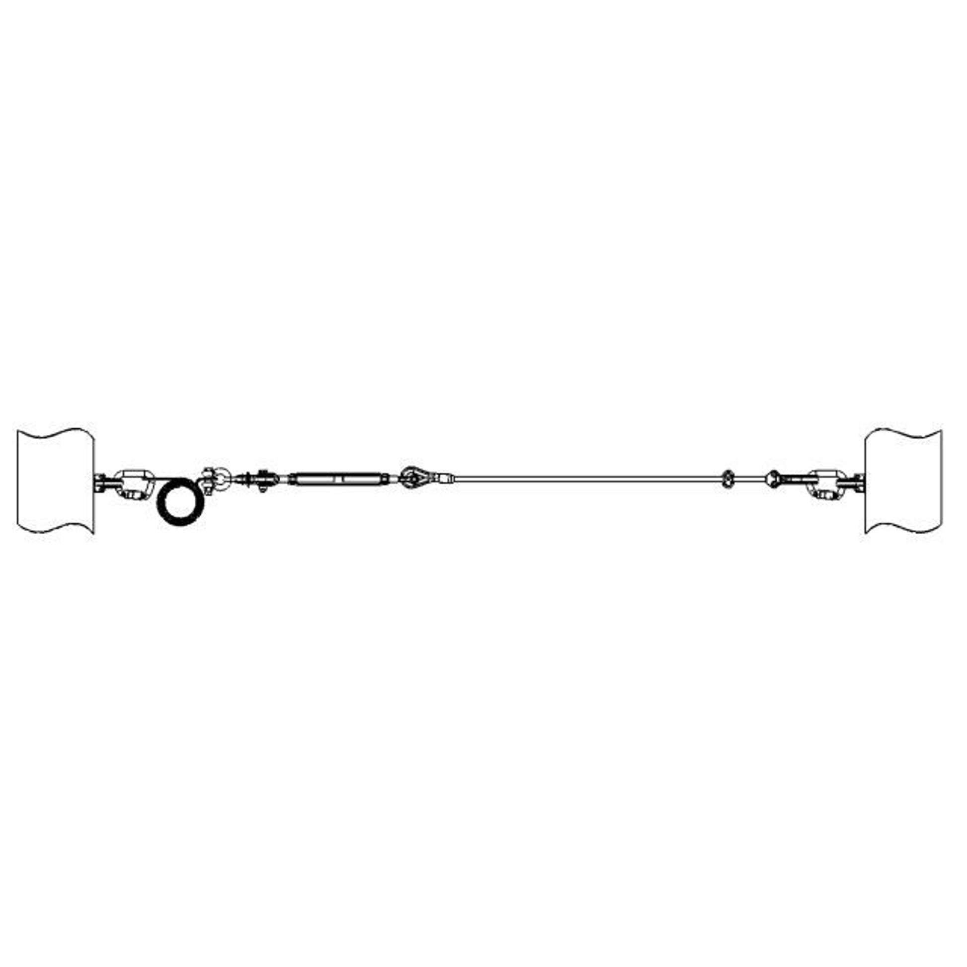 Miller SkyGrip Galvanized Wire Rope Lifeline Kit w/ D-Bolt Anchors [30FT-120FT]