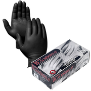 6 Mil Black Nitrile Duraskin Blackshield Disposable Gloves - 2016BK - 100/Box