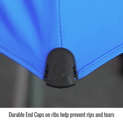 Black Stallion UB250-BLU Blue FR Industrial Umbrella & Stand Combo