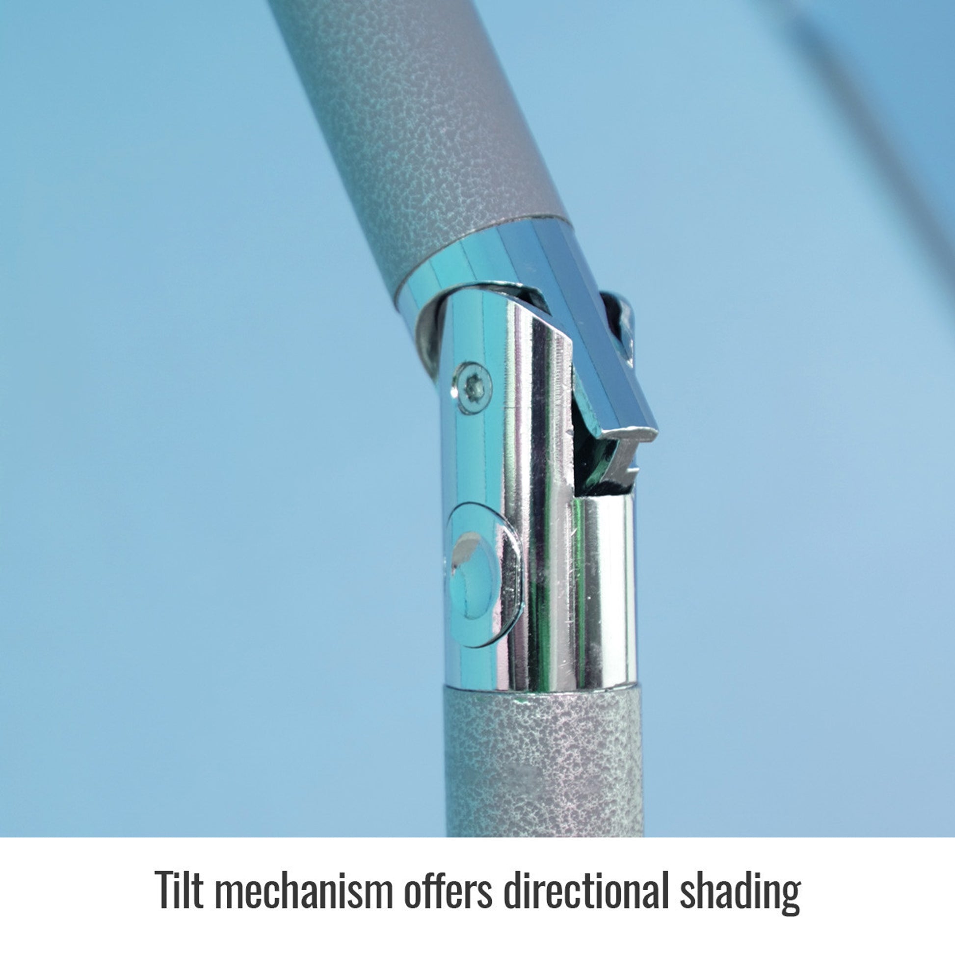Black Stallion UB250-BLU Blue FR Industrial Umbrella & Stand Combo