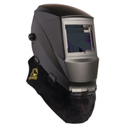 Universal Fit Split Cowhide Leather Wrap-Around Welding Helmet Bib - AH5040-BK
