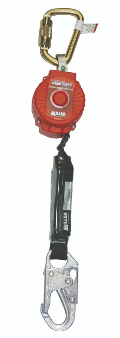 Miller 6-ft TurboLite w/Steel Twist-Lock Carabiner and Steel Locking Snap Hook on lanyard end - MFL-1-Z7/6FT
