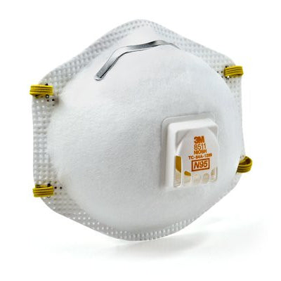 3M 8511 N95 Particulate Dust Mask with Cool Flow Exhalation Valve 80 Masks (8 Box of 10 Masks)
