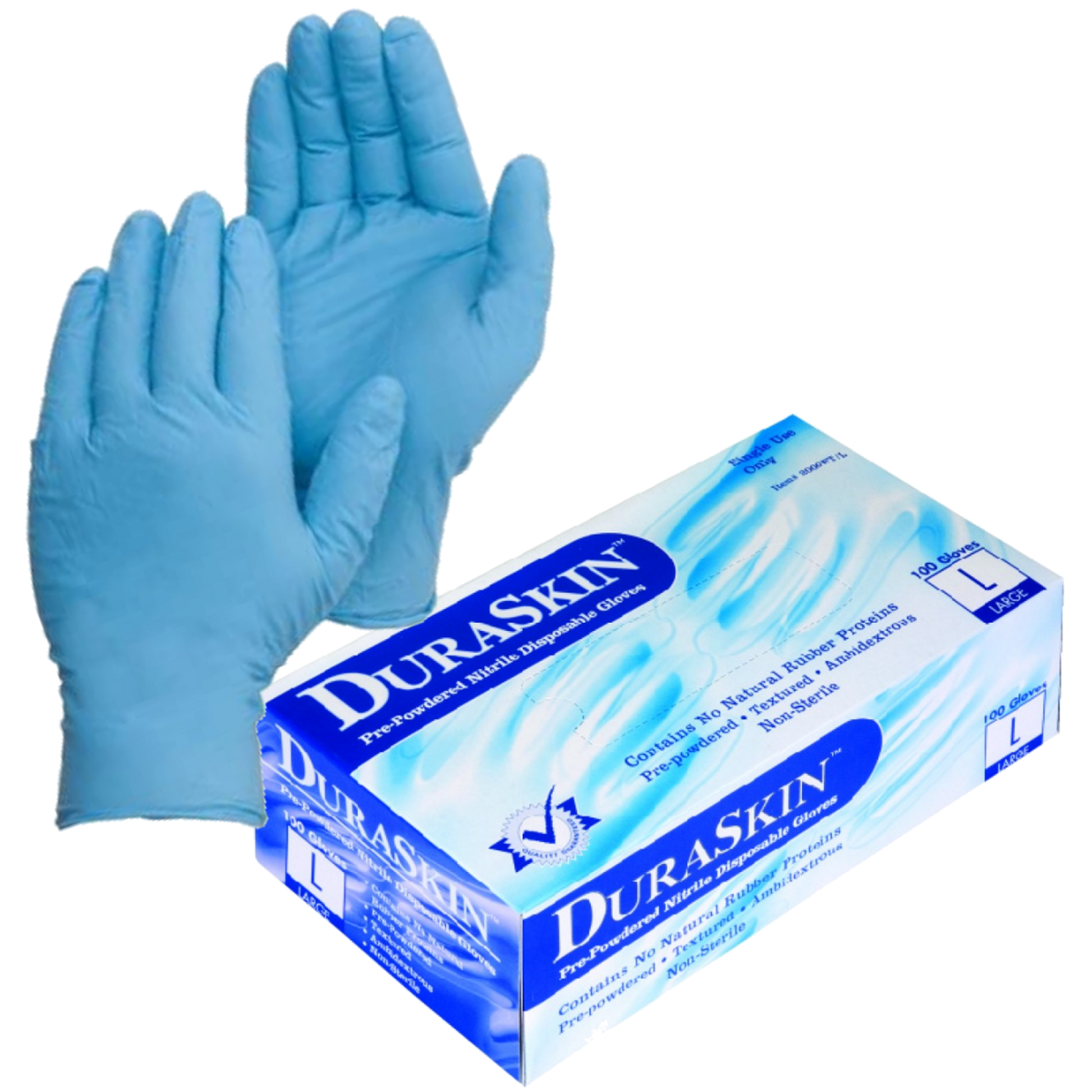 4 Mil Nitrile Powder Free Industrial Grade Disposable Glove T2010W - 100/Box