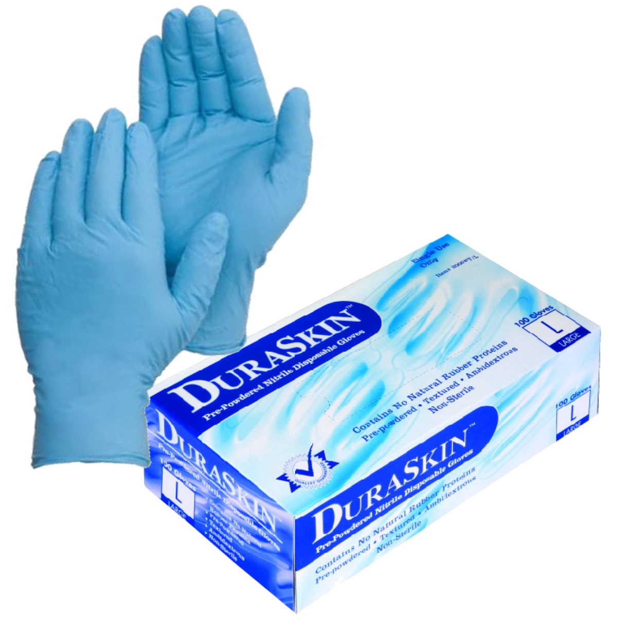4 Mil Nitrile Powder Free Industrial Grade Disposable Glove T2010W - 100/Box