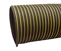 Nikro 8" x 25' Heavy Duty Black & Yellow Flex Duct - 860146
