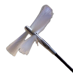 Nikro 18" Round Soft White Button Brush - 862060