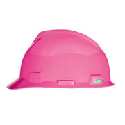 MSA V-Gard Slotted Cap, Hot Pink, w/Fas-Trac III Suspension - 10155230