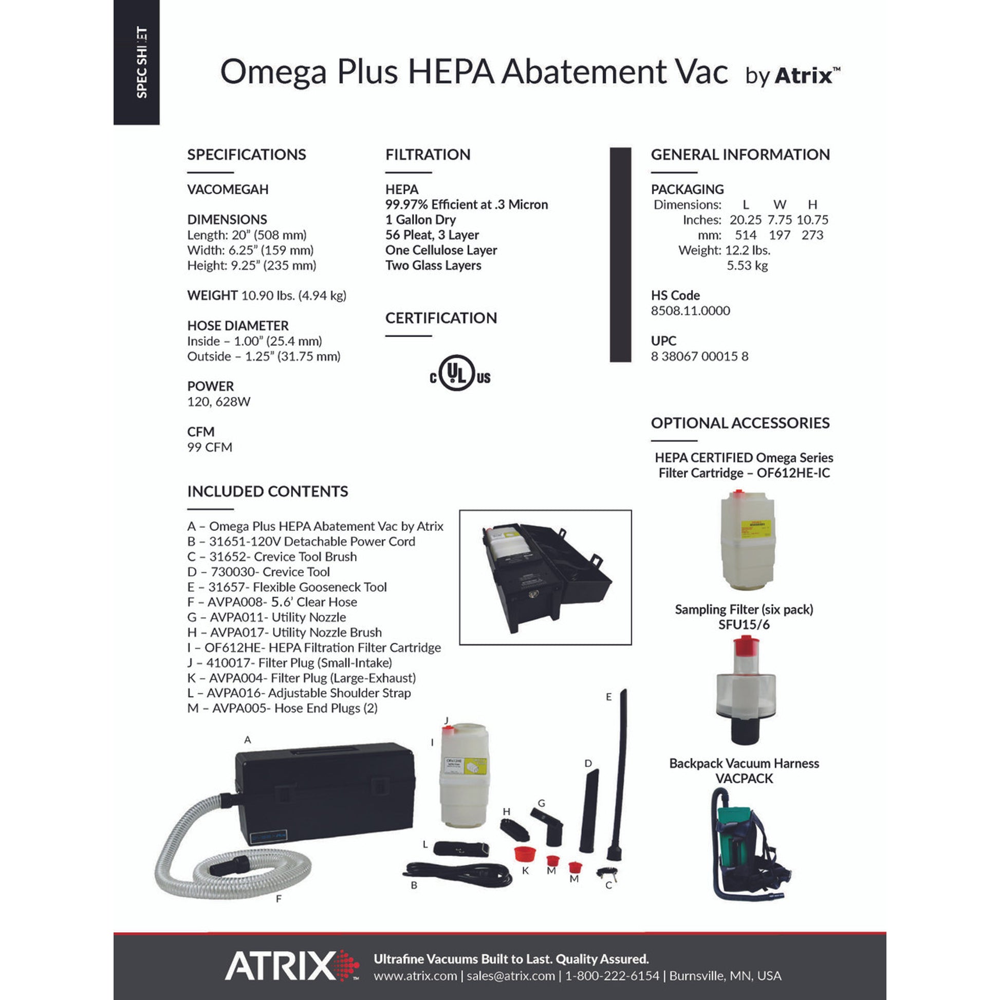 Atrix Ultivac HEPA Vacuum