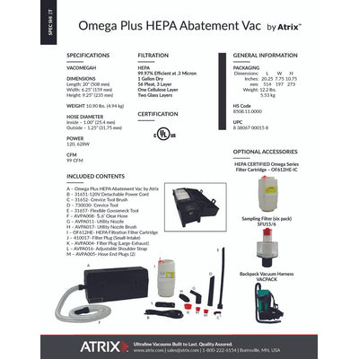 Atrix Ultivac HEPA Vacuum