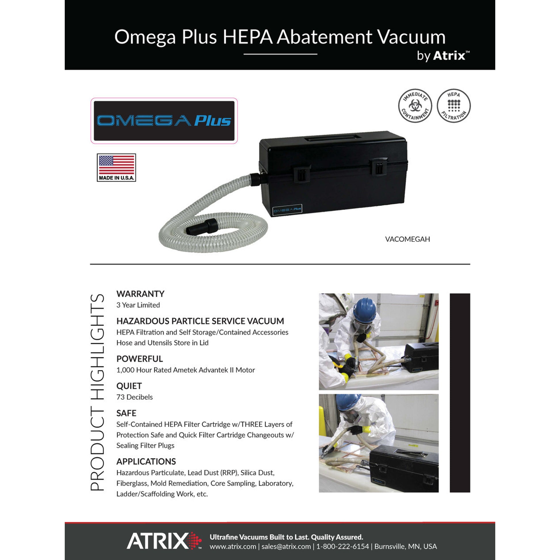 Atrix Ultivac HEPA Vacuum