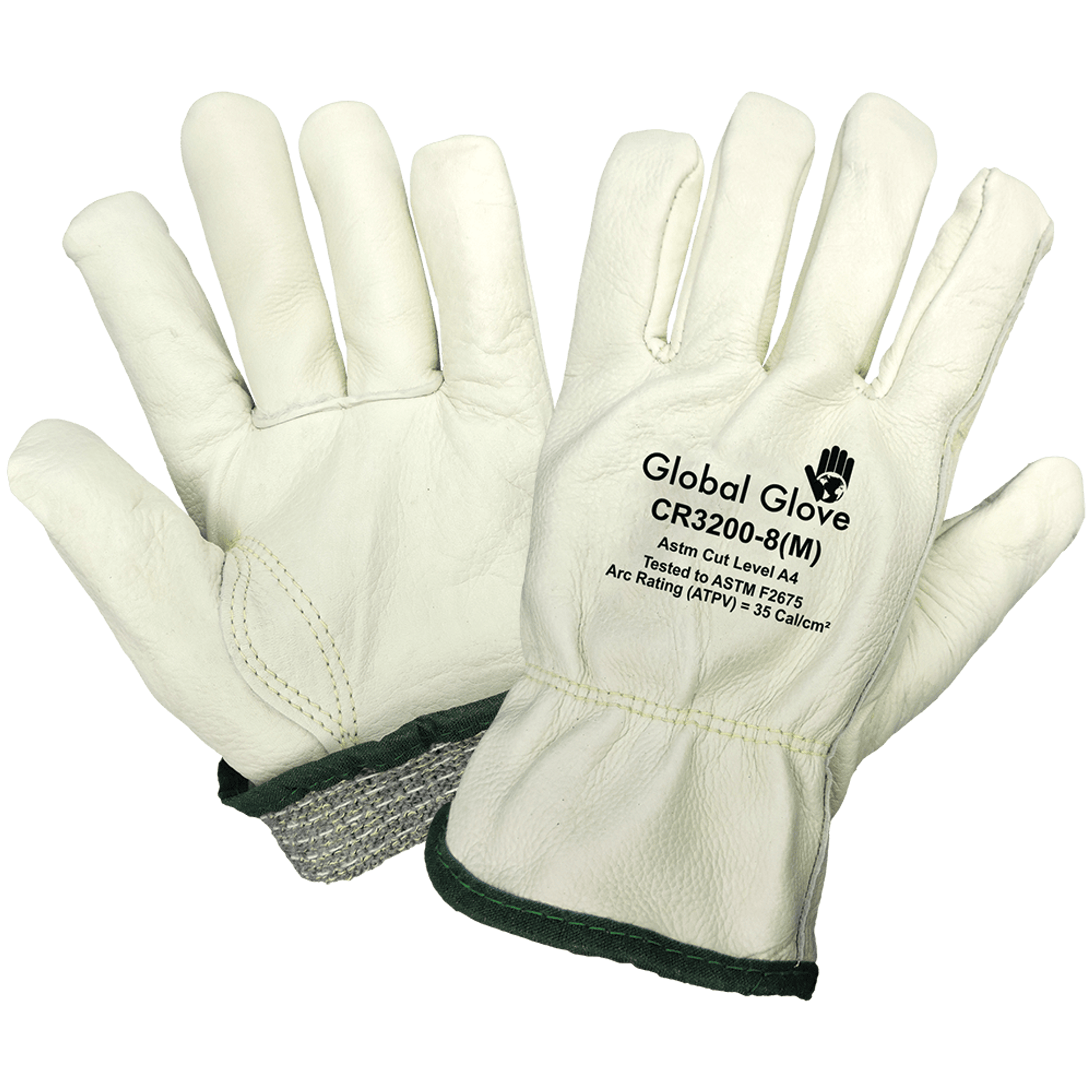 Global Glove Cut A4 Heat Resistant Leather Drivers Style Gloves - CR3200