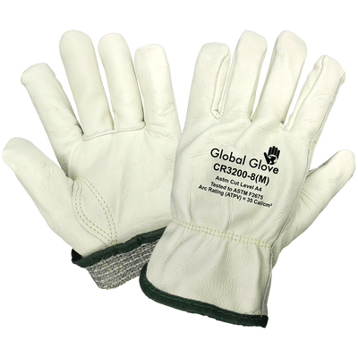 Global Glove Cut A4 Heat Resistant Leather Drivers Style Gloves - CR3200