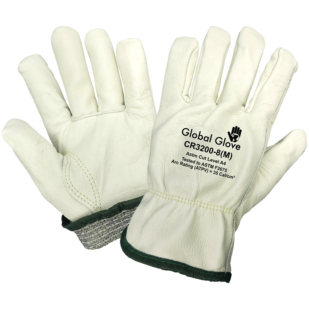 Global Glove Cut A4 Heat Resistant Leather Drivers Style Gloves - CR3200