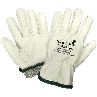 Global Glove Cut A4 Heat Resistant Leather Drivers Style Gloves - CR3200