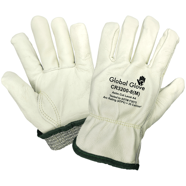 Global Glove Cut A4 Heat Resistant Leather Drivers Style Gloves - CR3200