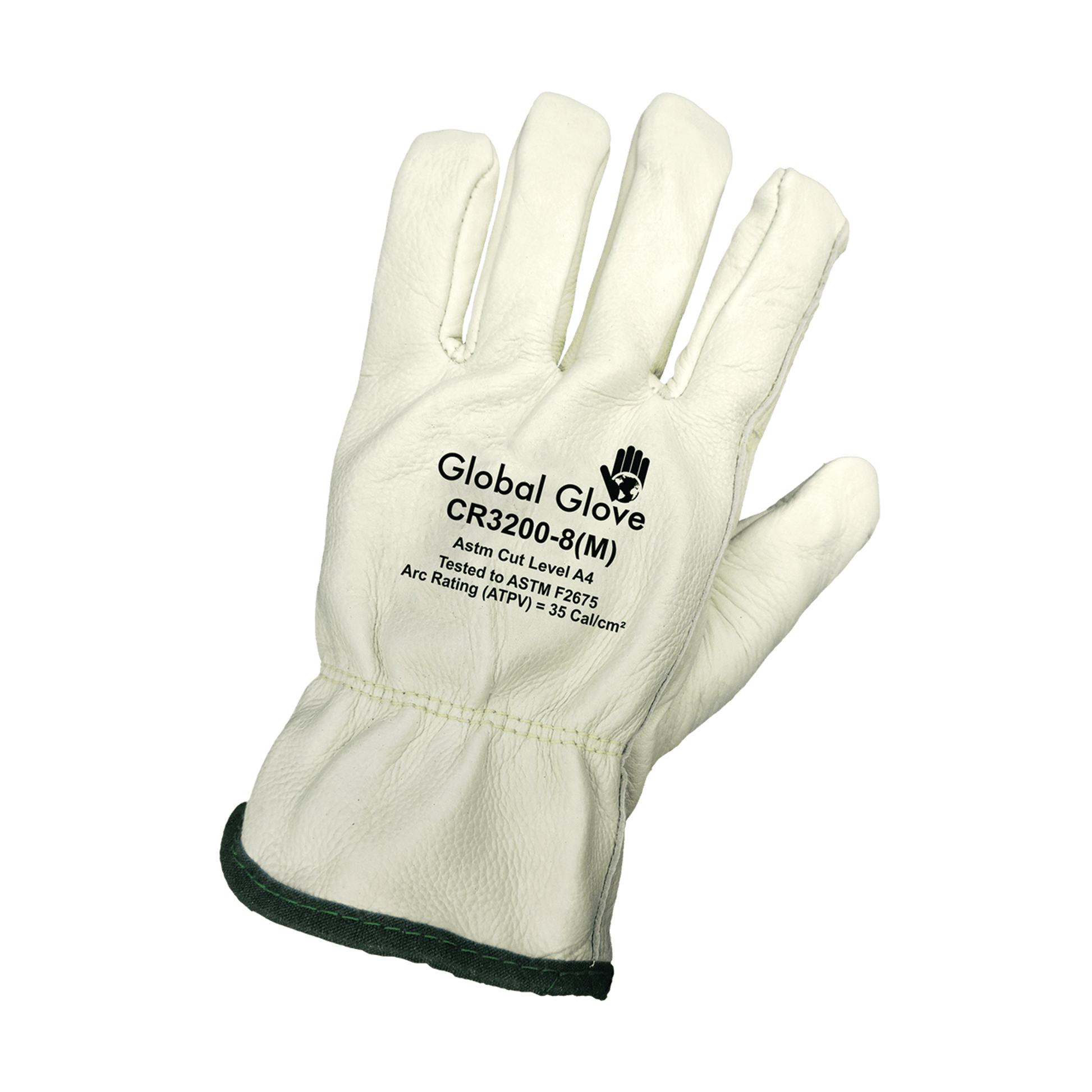 Global Glove Cut A4 Heat Resistant Leather Drivers Style Gloves - CR3200