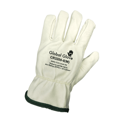 Global Glove Cut A4 Heat Resistant Leather Drivers Style Gloves - CR3200