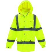 Boss ANSI Type R Class 3 Heavy Duty Waterproof Breathable Jacket - Hi-Vis Yellow - 1/EA - 3NR6000