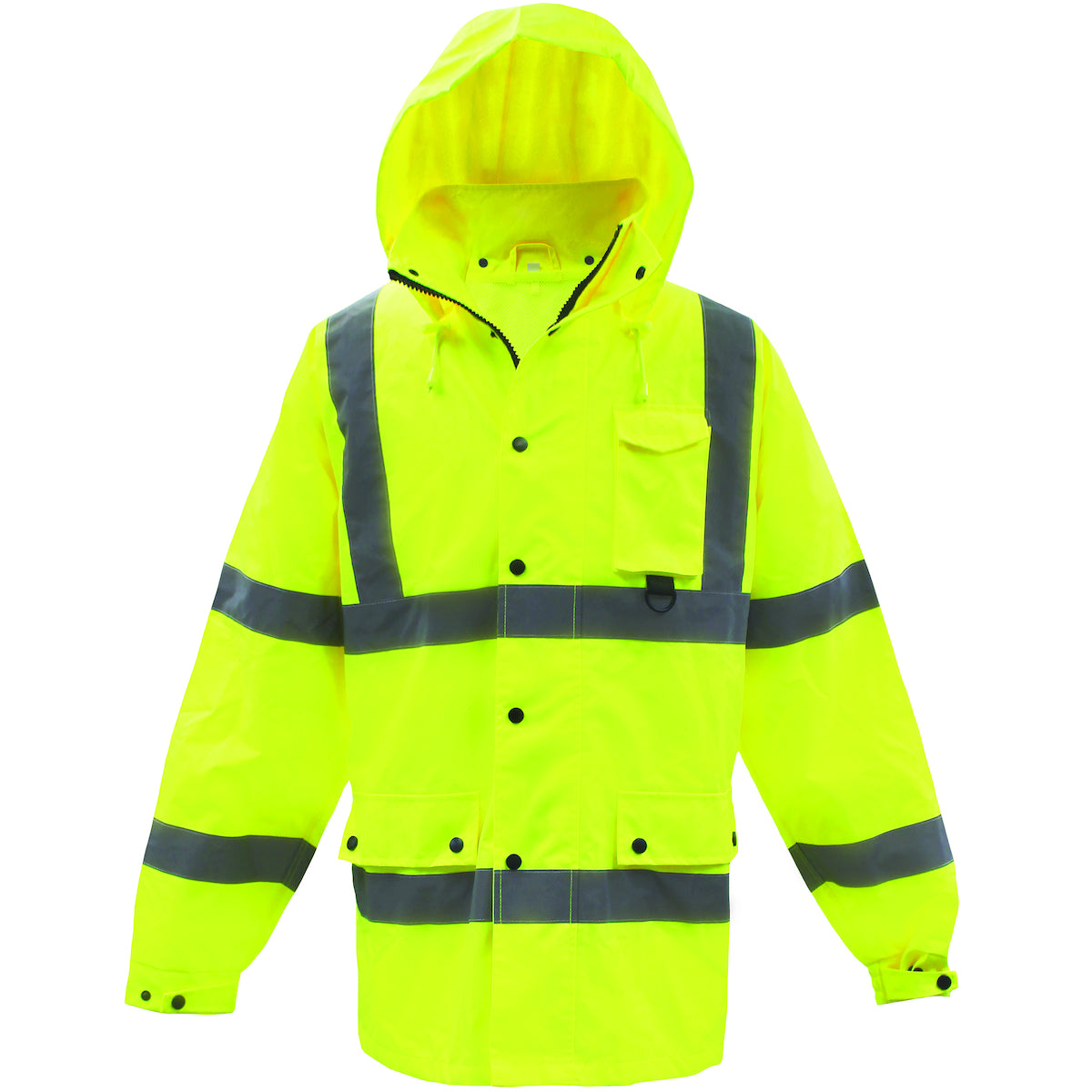 Boss ANSI Type R Class 3 Heavy Duty Waterproof Breathable Jacket - Hi-Vis Yellow - 1/EA - 3NR6000