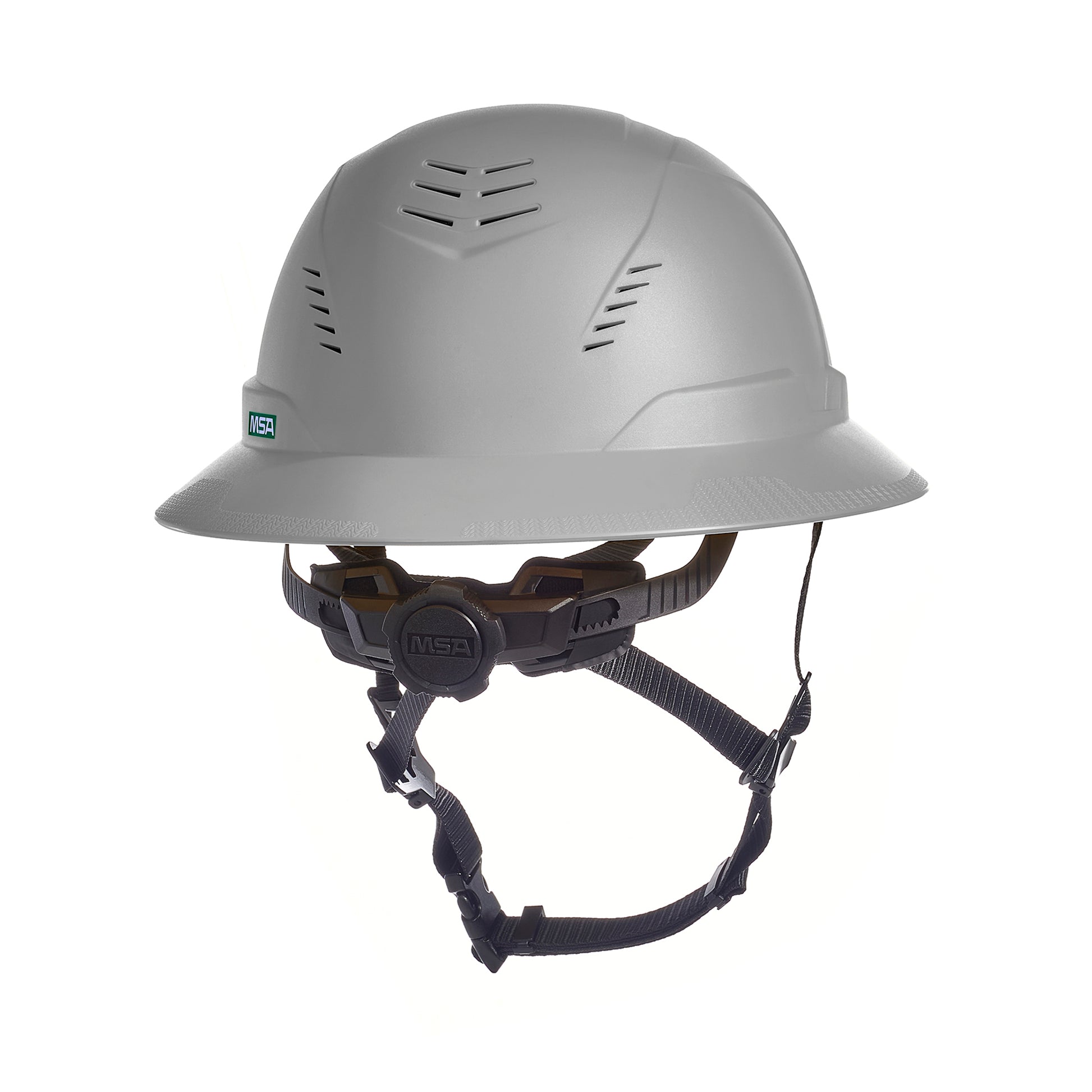 MSA V-Gard H2 Full Brim - Type II Class C Safety Helmet - Vented - Gray - 10250585