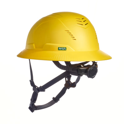 MSA V-Gard H2 Full Brim - Type II Class C Safety Helmet - Vented - Yellow - 10250583