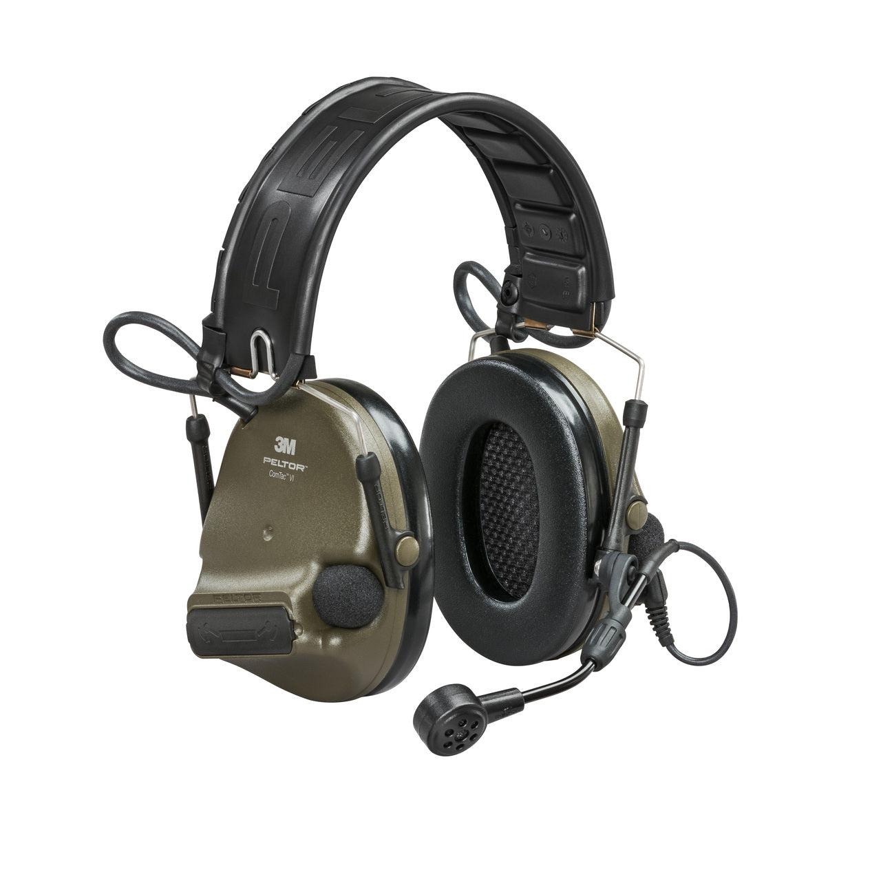 3M PELTOR ComTac VI NIB Hearing Defender Headset - Green - Headband & ARC - 915 MHz - MT20H682FB-09N GNS