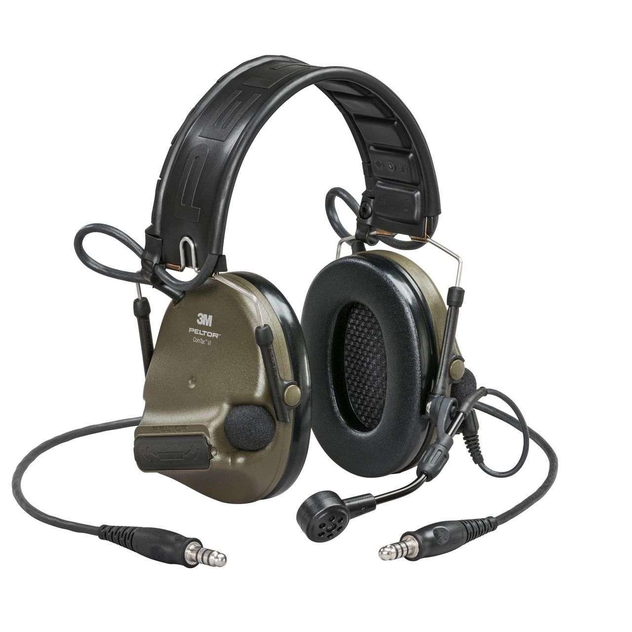 3M Peltor ComTac ヘッドセット 3M PELTOR ComTac VI NIB Headset - Dual DL - Green - Headband & ARC