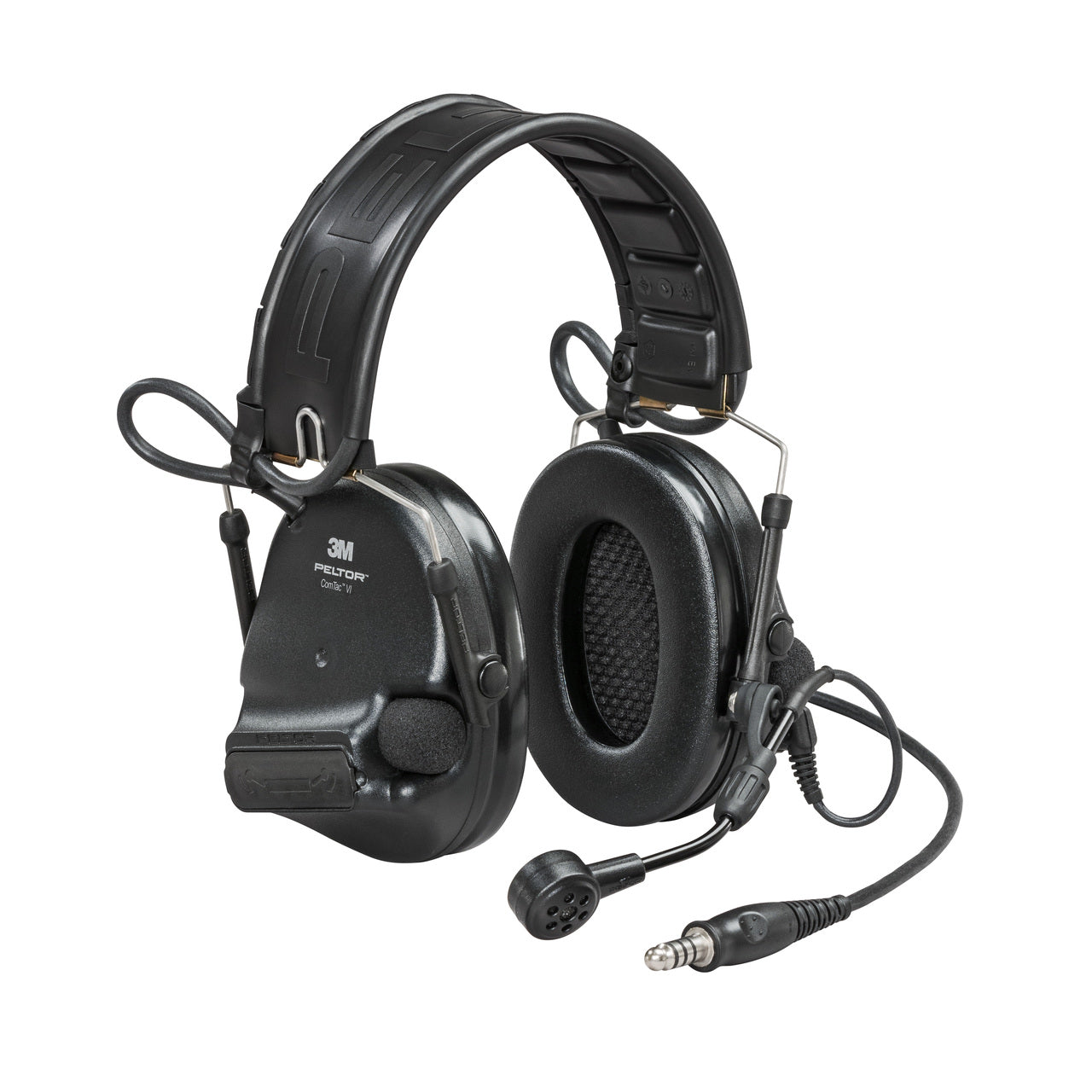 3M PELTOR SWAT-TAC VI NIB Headset - Single DL - Black - Headband w/ARC - Restricted - MT20H682FB-47N SV