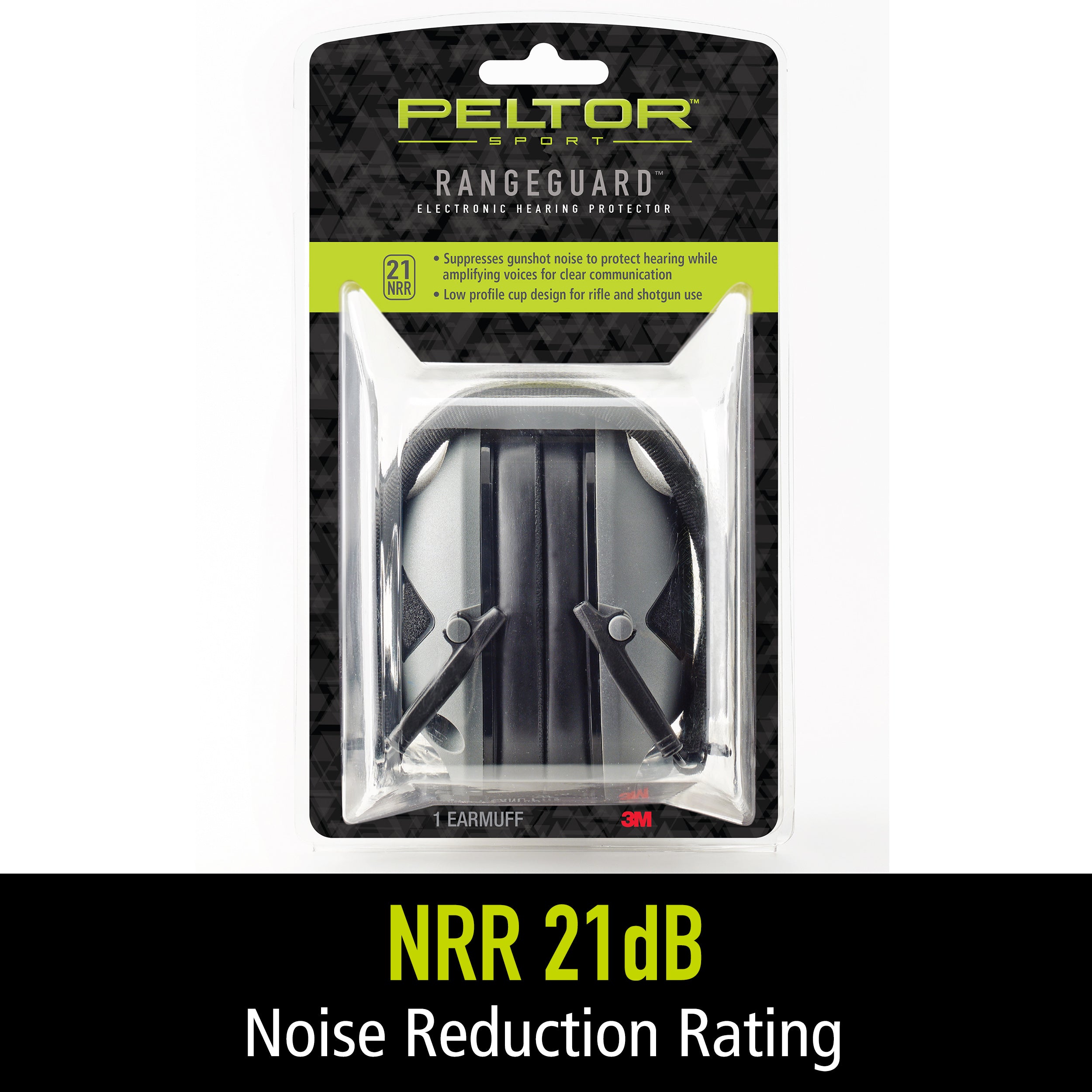 Peltor Sport RangeGuard Earmuff - 1/CV - Gray - RG-OTH-1-W
