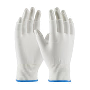 CleanTeam Medium Weight Seamless Knit Nylon Clean Environment Glove - Half-Finger - White - 1/DZ - 40-732
