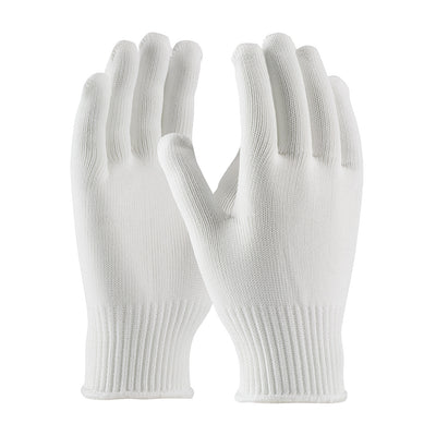 CleanTeam Medium Weight Seamless Knit Stretch Polyester Clean Environment Glove - 10 Gauge - White - 1/DZ - 40-C2210