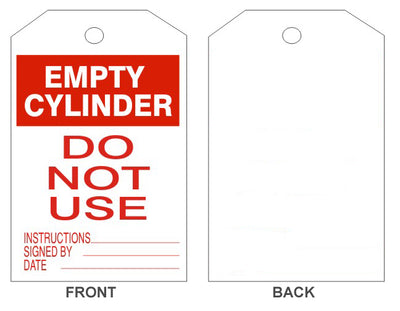 EMPTY CYLINDER TAGS