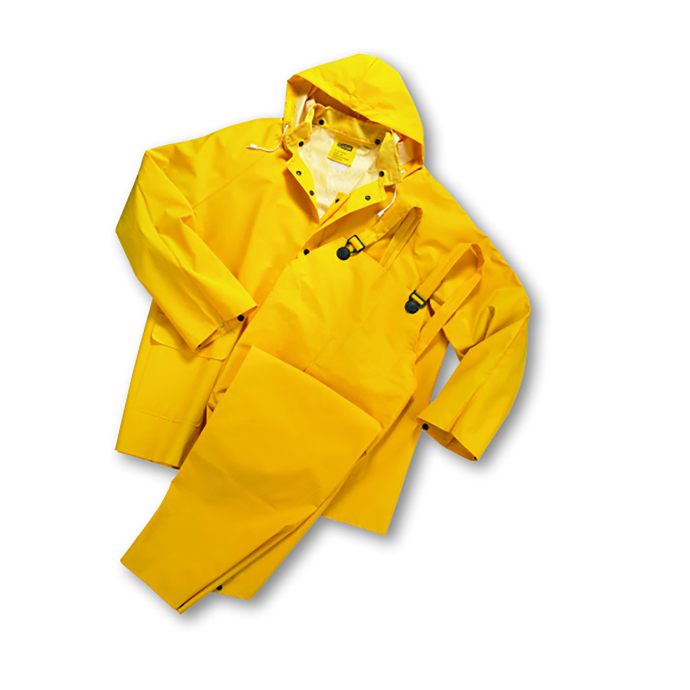 Base35FR Rainwear FR Treated Three-Piece Rainsuit - 0.35mm - Yellow - 1/EA - 4035FR